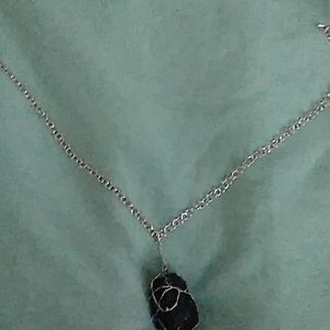 A black rock necklace